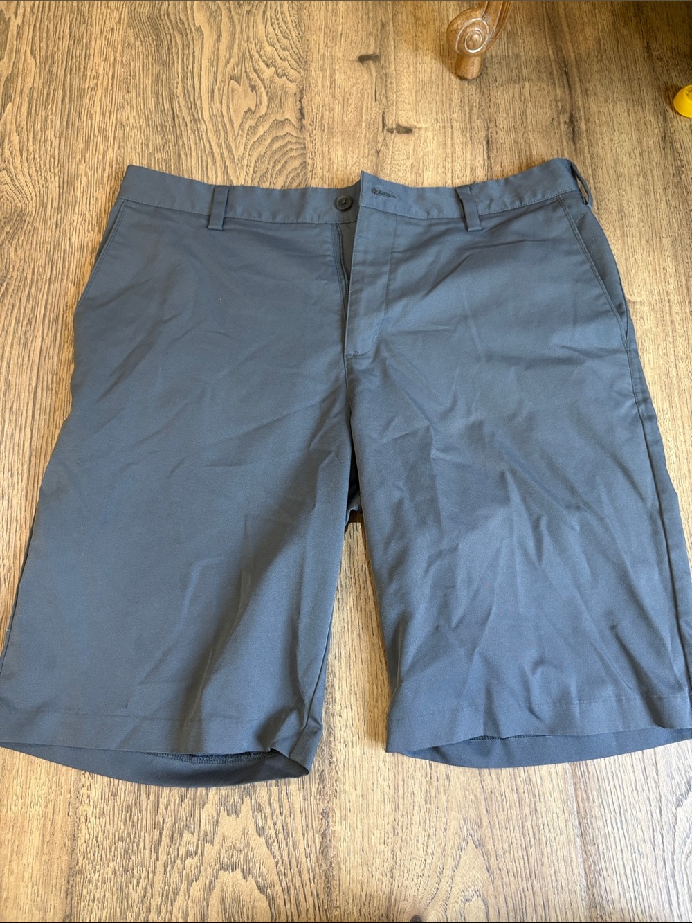 adidas Men's Navy Flat-Front Performance Shorts